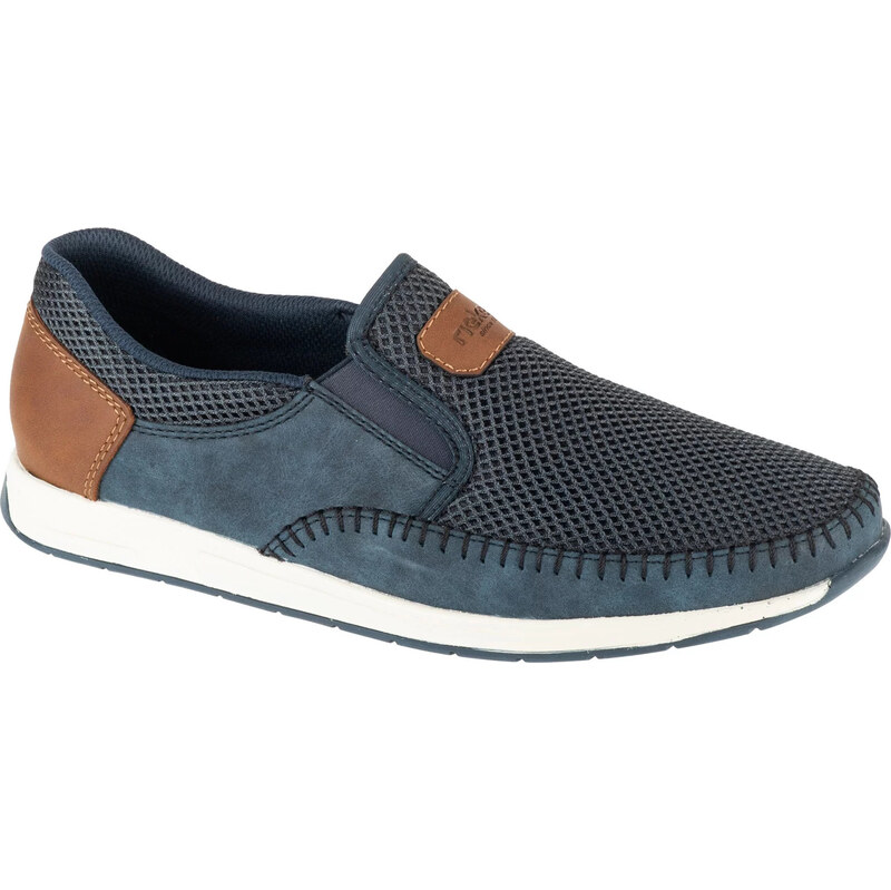 Tmavě modré pánské polobotky Rieker Moccasins Tmavě modrá