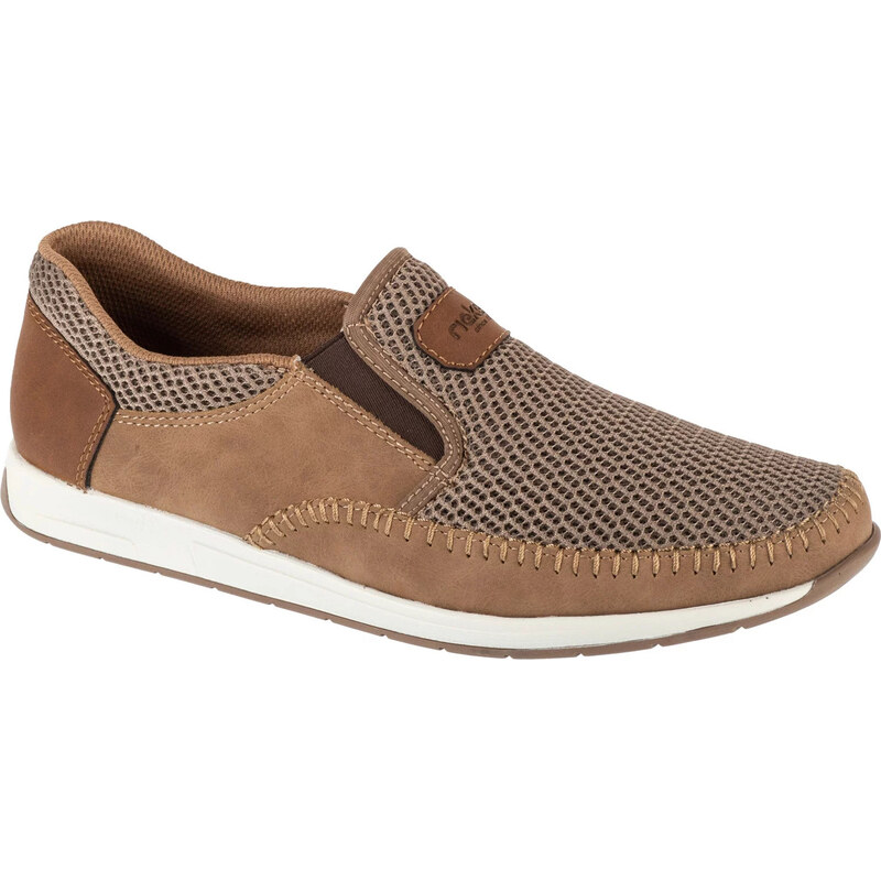 Hnědé pánské polobotky Rieker Moccasins Hnědá