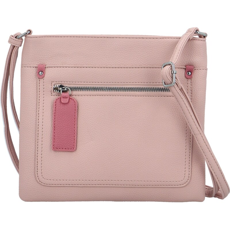 Maria C. Stylová dámská koženková crossbody kabelka Walida, růžová 110583806