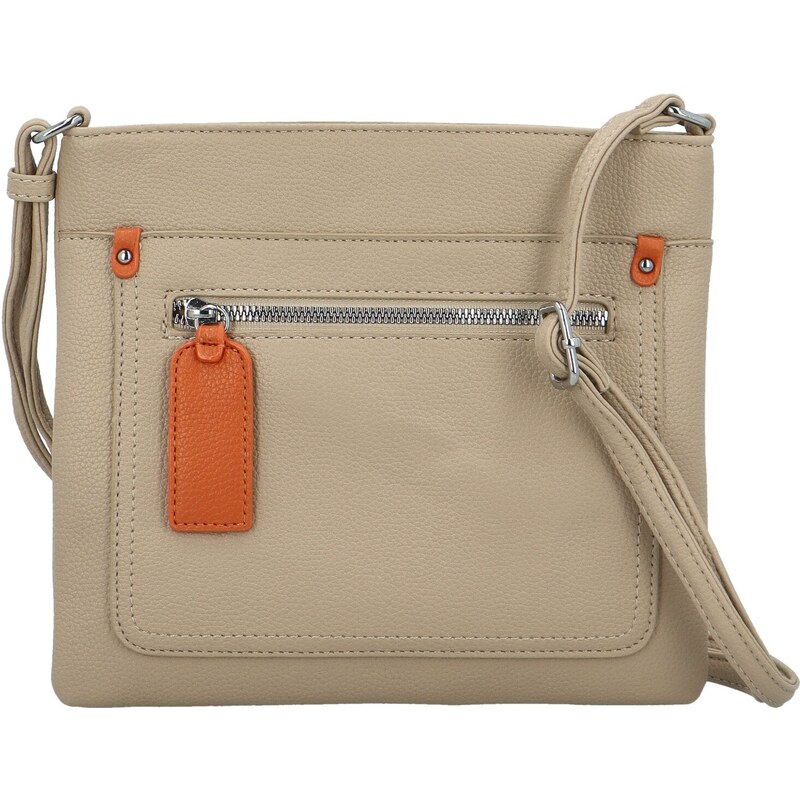 Maria C. Stylová dámská koženková crossbody kabelka Walida, khaki 110583808