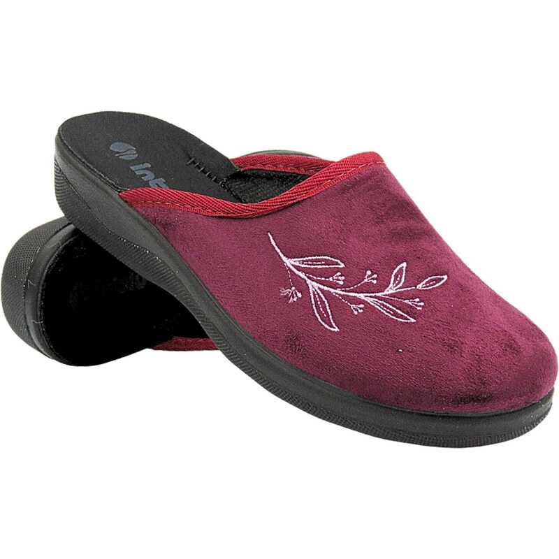 Dámské domácí pantofle - Inblu CU-1D Maroon - Slip-On 103155751