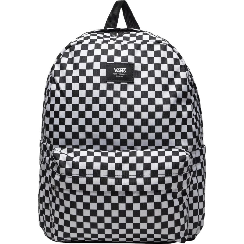 Bílo-černý kostkovaný batoh Vans Old Skool Check Backpack
