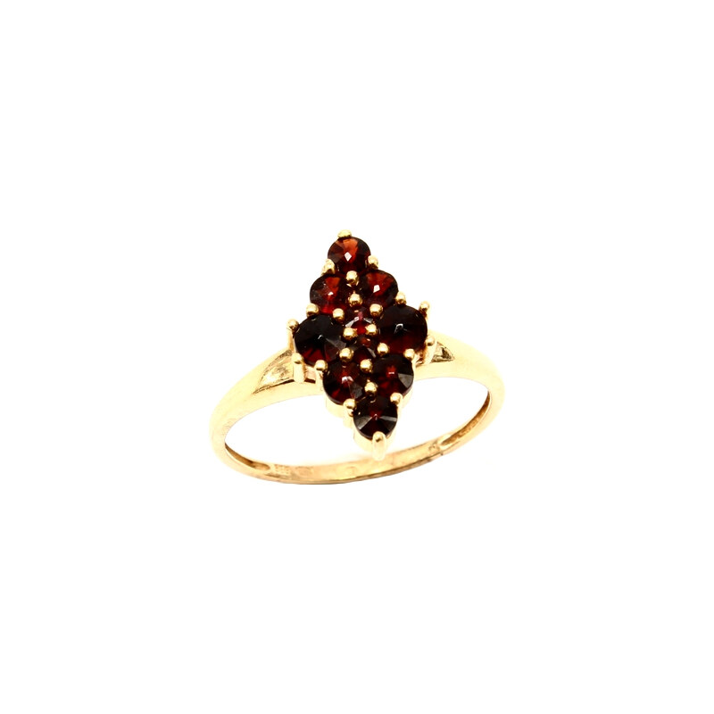 Bohemia Garnet Zlatý granátový prsten - 192I, (Au585) vel. 50
