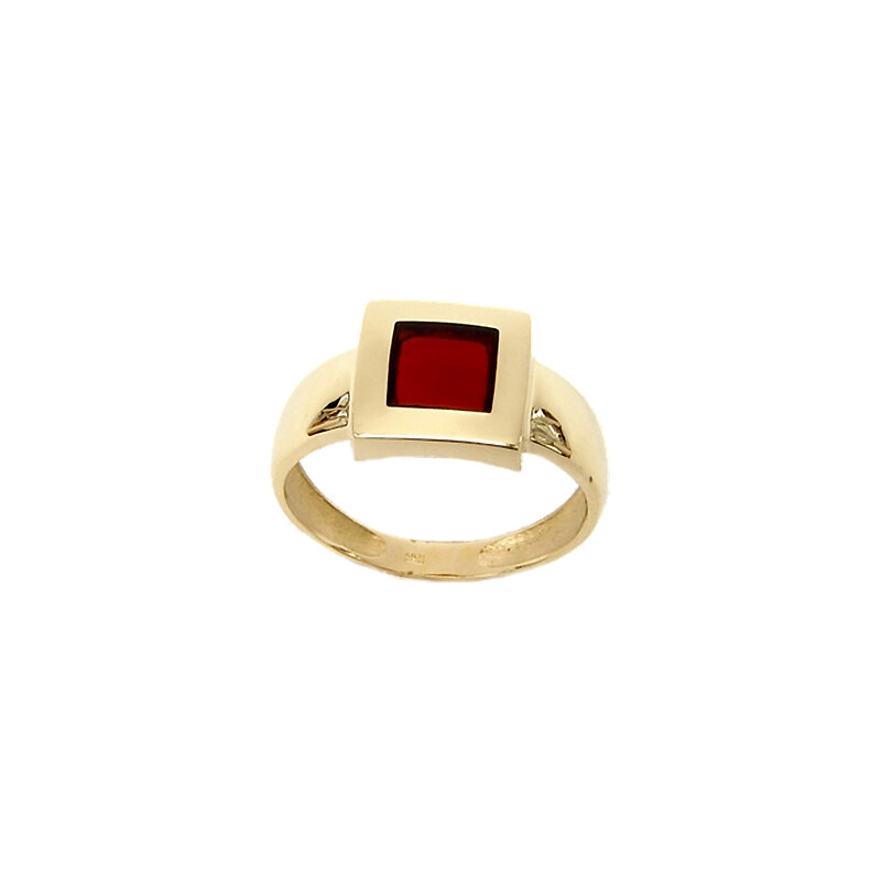 Bohemia Garnet Zlatý granátový prsten - 701T, (Au585) vel. 57