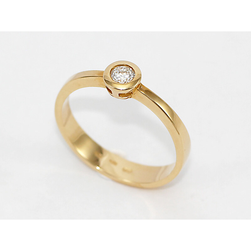 Bohemia Brilliant Zlatý prsten s diamantem ze žlutého zlata - 042 (Au585) vel. 50