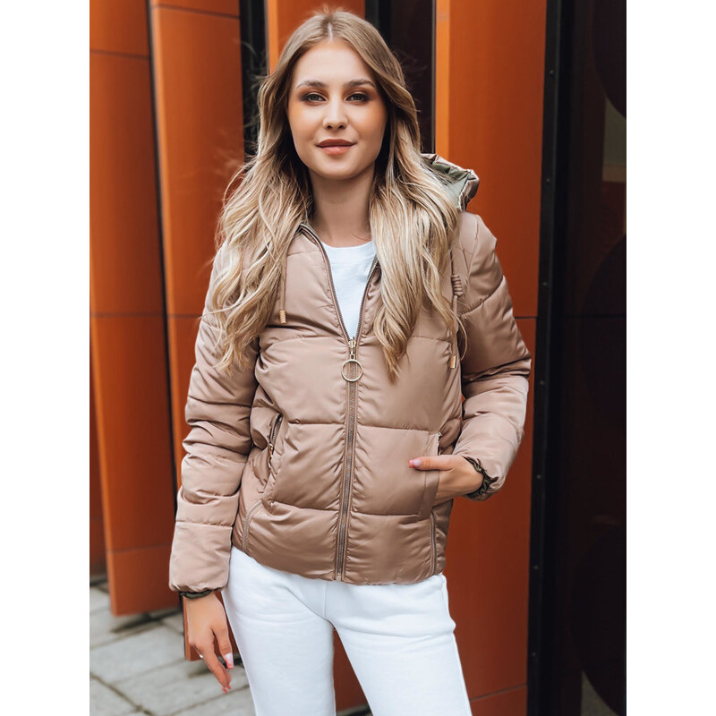 BASIC Khaki-béžová oboustranná bunda VICTORIA SNUG 85282639