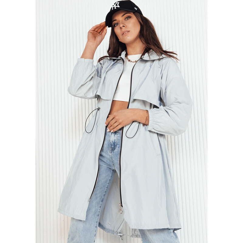 BASIC Světle šedá lehká přechodová parka WOLINA 90201061
