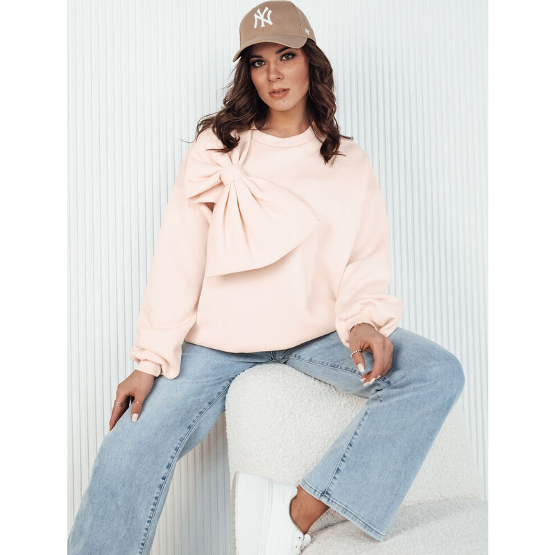 BASIC Meruňková oversize mikina s mašlí BOWLOOP 90108957
