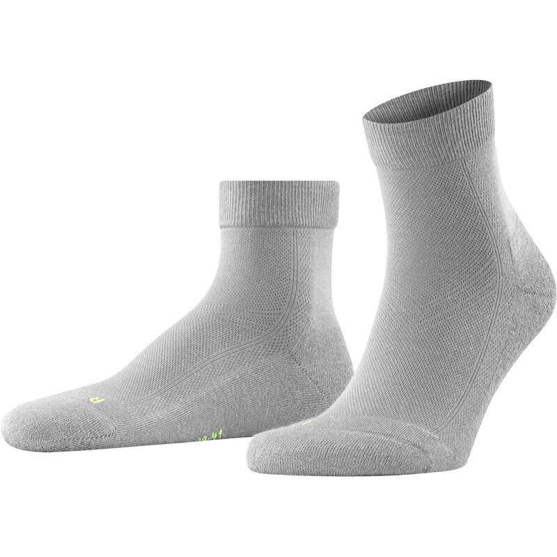 FALKE Sportovní ponožky Cool Kick světle šedá / svítivě zelená 104615013