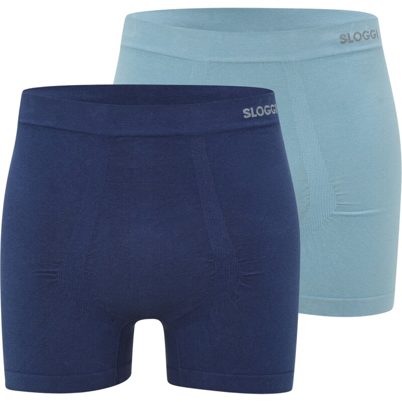 SLOGGI Boxerky GO světlemodrá / tmavě modrá