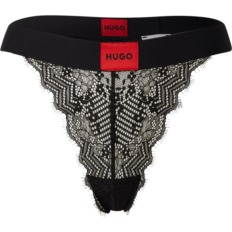 HUGO Tanga rubínově červená / černá