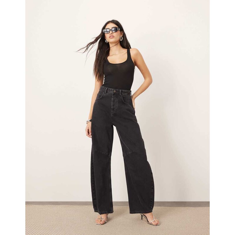 ARRANGE Sydney denim barrel leg jean in washed black