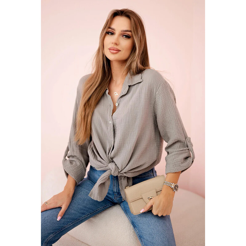 Fashionweek Dámská mušelínová košile z bavlny K208