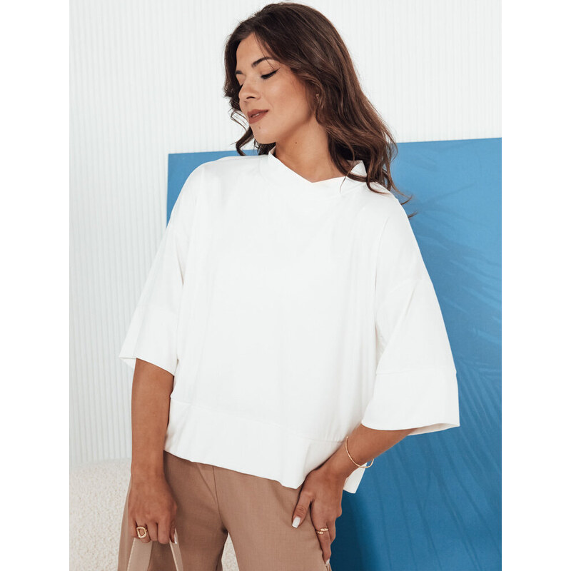 BASIC Smetanové oversize tričko CHARMA Smetanová
