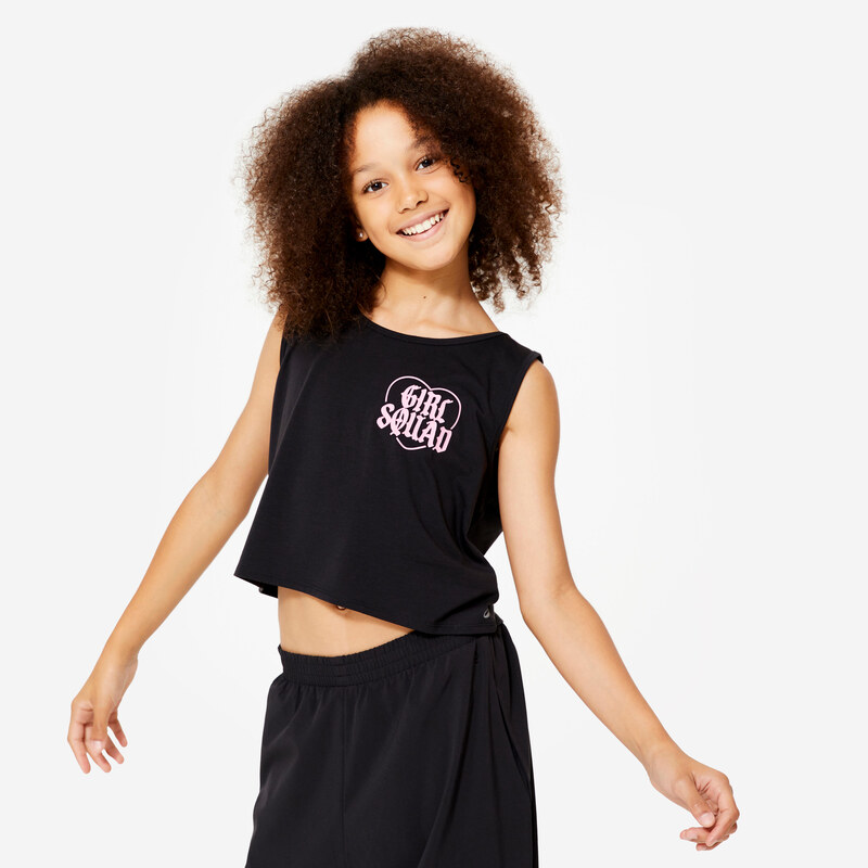 DOMYOS Dětské tílko na moderní tanec Crop top