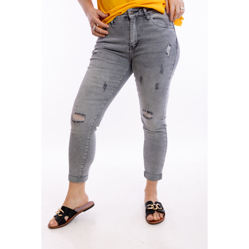 REDSEVENTY DENIM Dámské džíny MAREN grey [F508-21] Barva: Šedá,