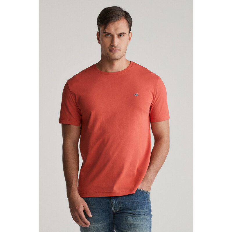 TRIČKO GANT REG SHIELD SS T-SHIRT BRICK RED