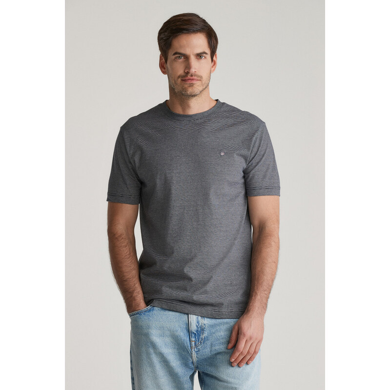 TRIČKO GANT SMALL STRIPE T-SHIRT EVENING BLUE
