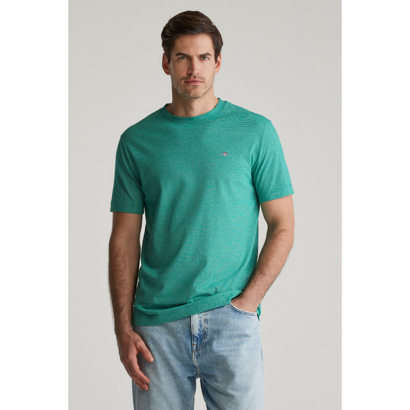 TRIČKO GANT SMALL STRIPE T-SHIRT DEEP GREEN