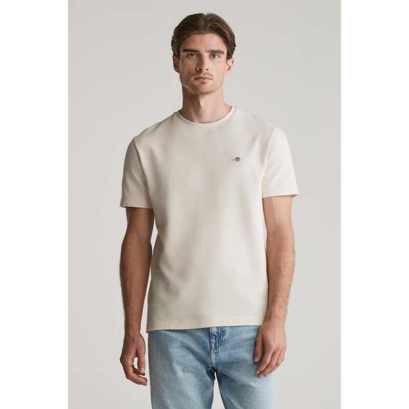 TRIČKO GANT TEXTURE SS T-SHIRT CREAM