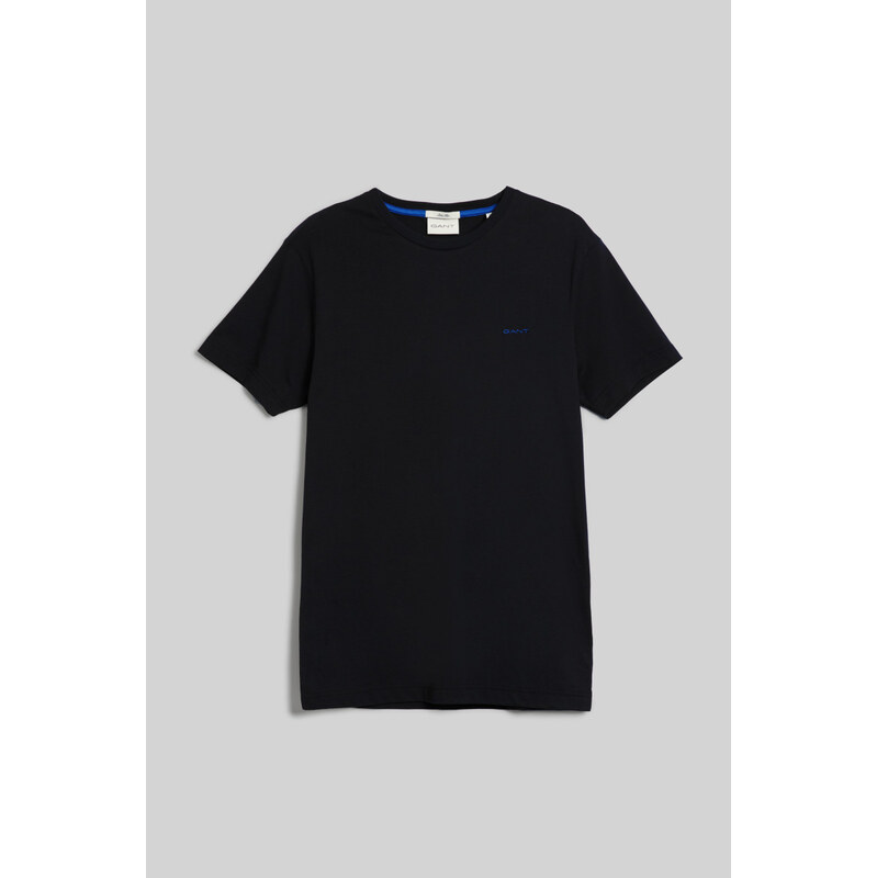 TRIČKO GANT CONTRAST LOGO SS T-SHIRT BLACK