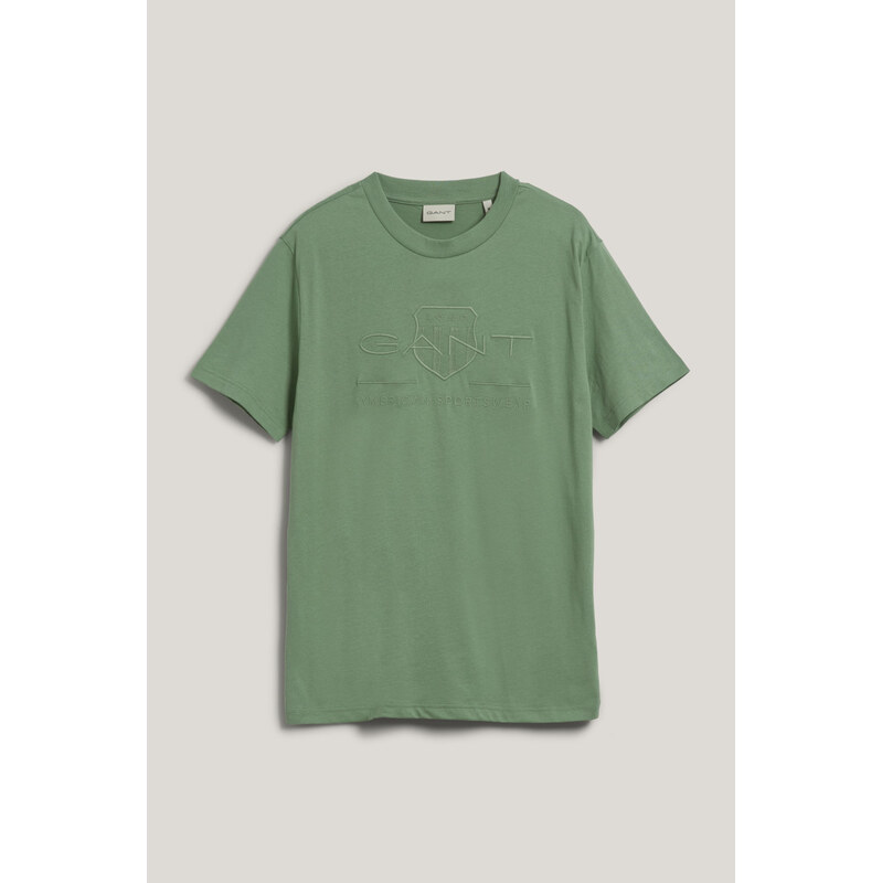 TRIČKO GANT REG TONAL SHIELD SS T-SHIRT KALAMATA GREEN