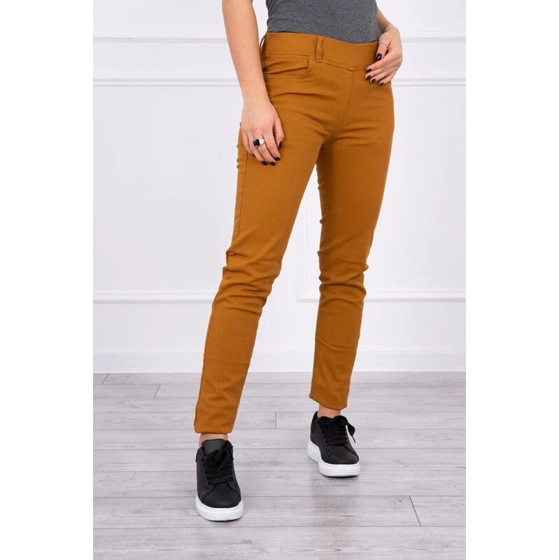 MladaModa Džínové kalhoty model 2628P barva camel