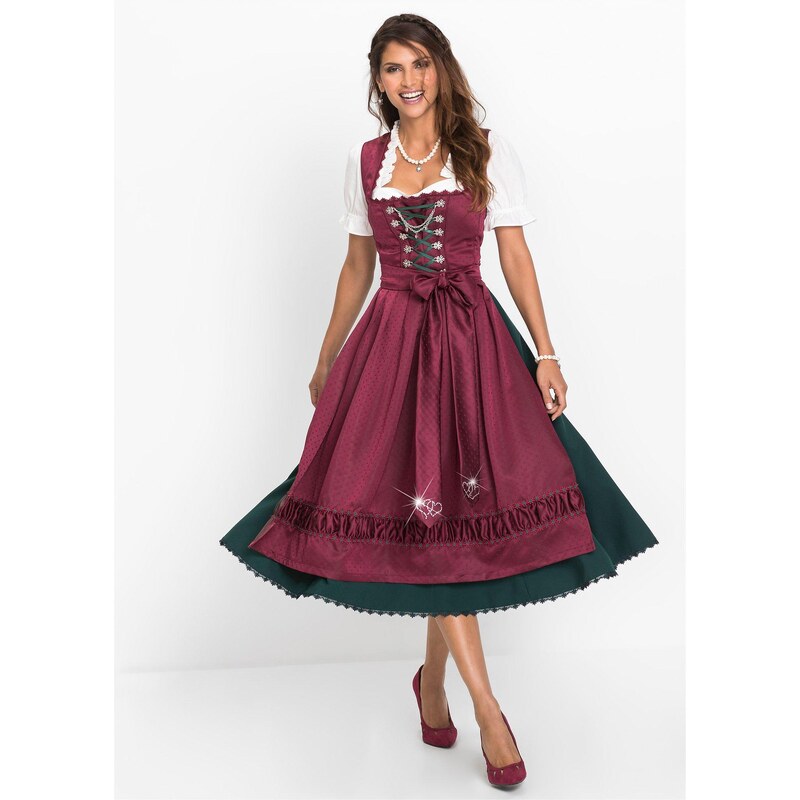 bonprix Kroj Dirndl se zástěrou (2dílná souprava) červená Žena