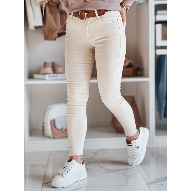 BASIC Smetanové skinny džíny LODGE Smetanová
