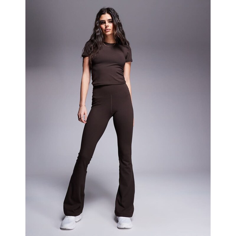 4505 Icon soft touch high waist slim kick yoga legging in chocolate 106456184