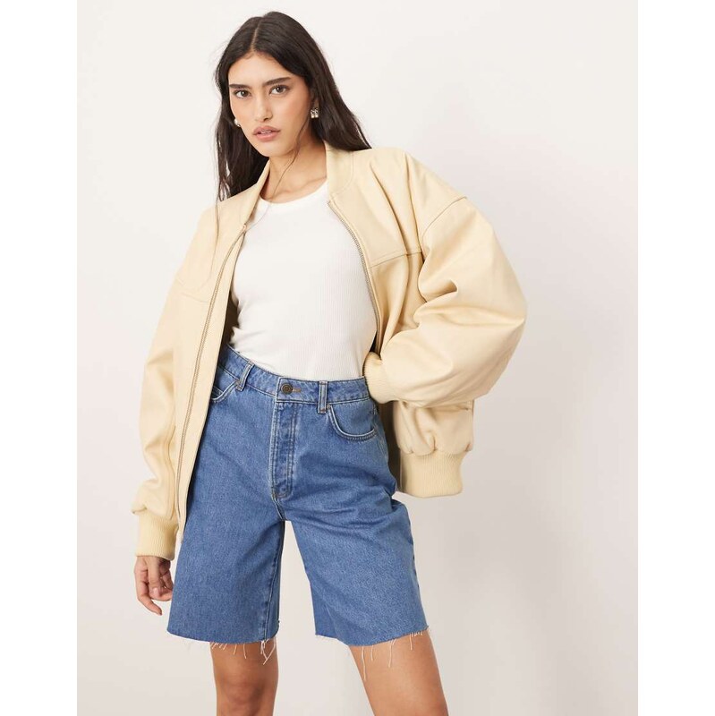 ARRANGE Wilson denim slouchy short in classic blue 104684320