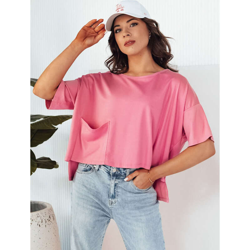 BASIC Růžové oversize tričko ARRIWA Růžová