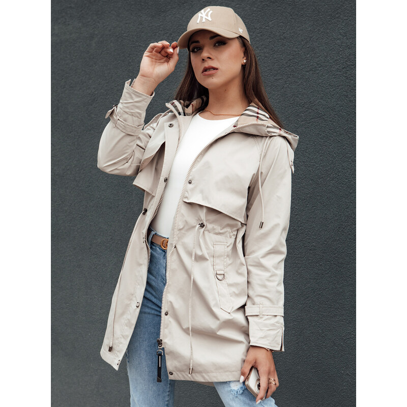 BASIC Dámská krémová parka FASHLOVE Smetanová