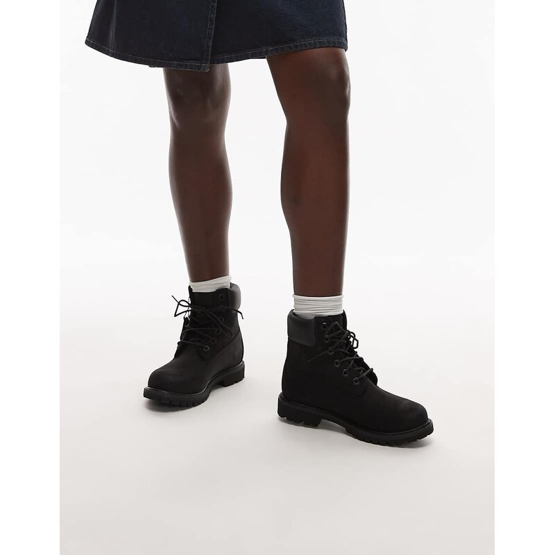 Timberland premium 6 inch boots in black nubuck 104683172