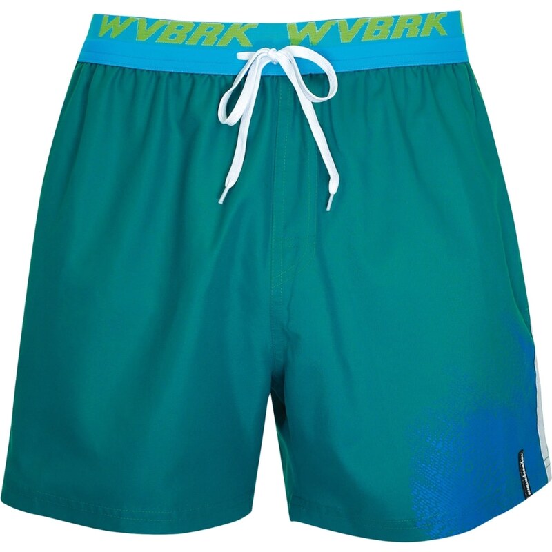 wavebreaker Plavecké šortky azurová / jablko / tmavě zelená