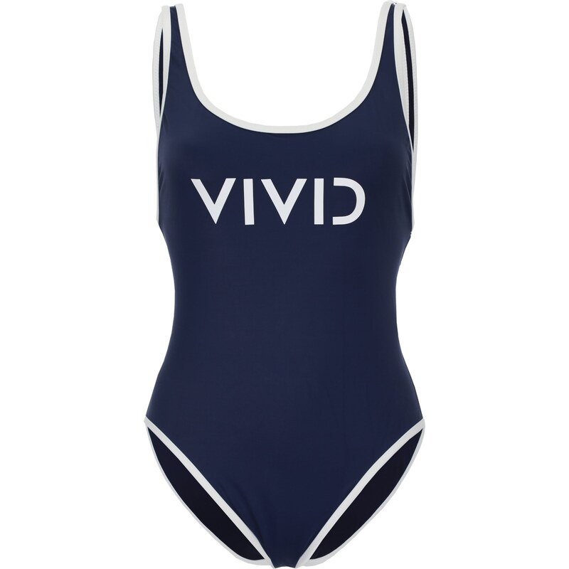 VIVID Plavky marine modrá / bílá