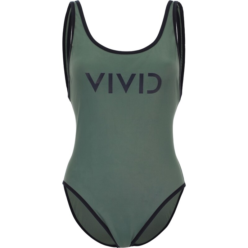 VIVID Plavky zelená / černá