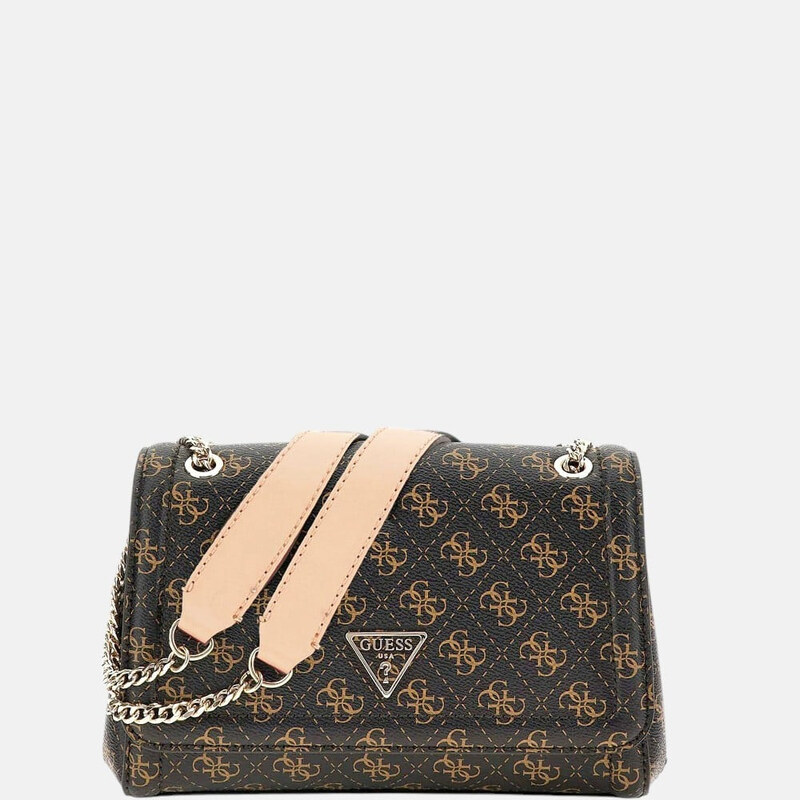 Hnědá kabelka Guess Noelle s Logy 56133