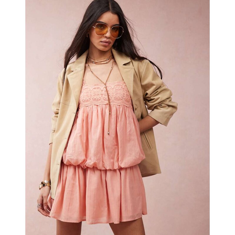 ASOS DESIGN real suede 70s jacket in buttermilk-Brown 104713142