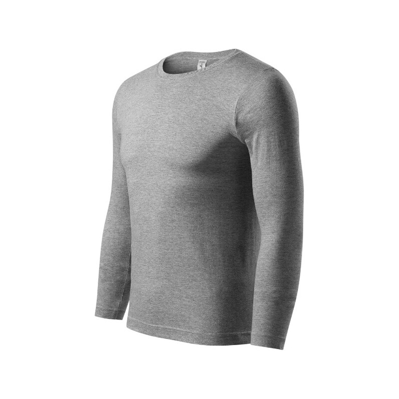 MALFINI, a.s. Progress LS triko unisex tmavě šedý melír