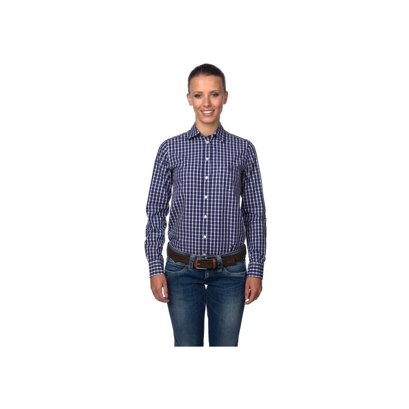 Gant dámská kostkovaná košile s kapsičkou 42 modrá - GLAMI.cz