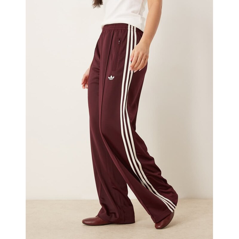 adidas Originals Firebird Loose track pants in burgundy-Red