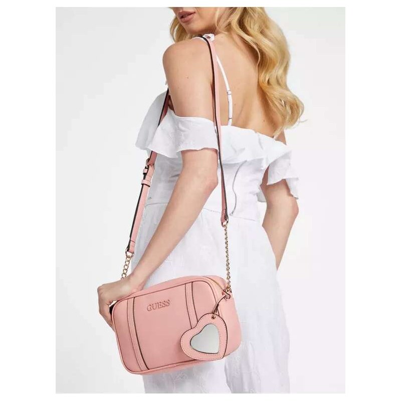 GUESS dámská kabelka, crossbody Copper Hill růžová