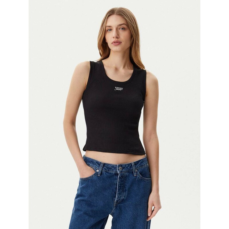 Tommy Jeans dámské černé tílko