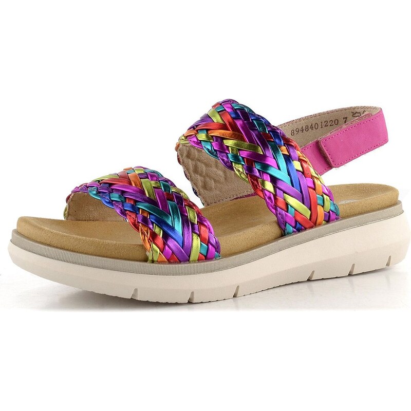 Remonte barevné sandály na platformě Metallic-Multi/Magenta D2K52-90 104705058
