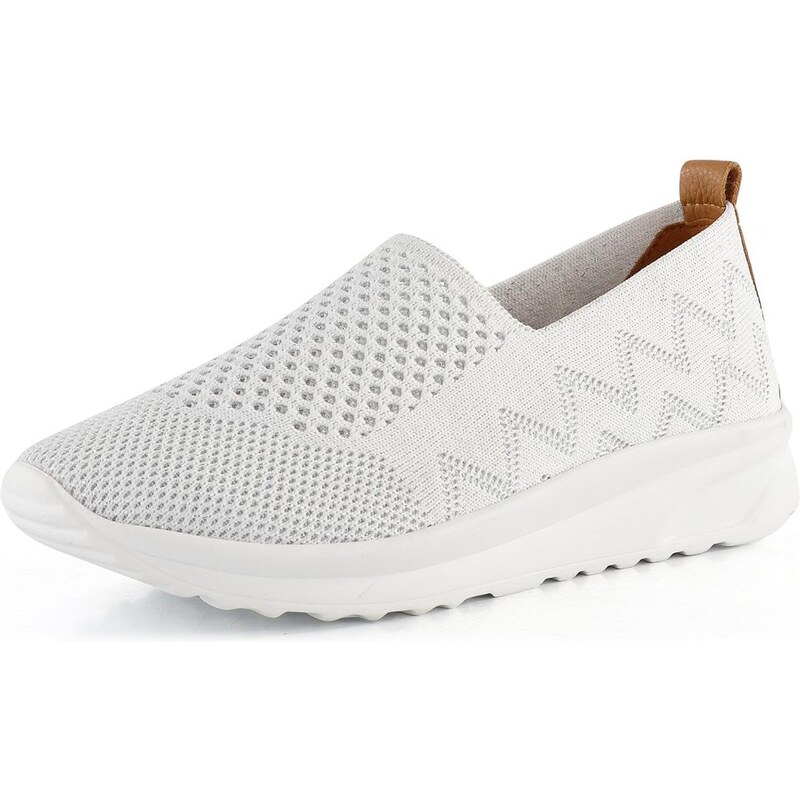 Looke stříbrné úpletové mokasíny/slip-on Francene L0438_16 104705095