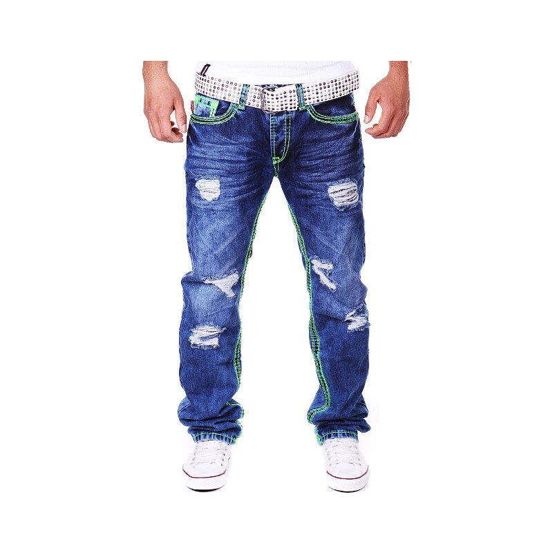 TONY COOP kalhoty pánské 156-1 jeans s dírami, roztrhané