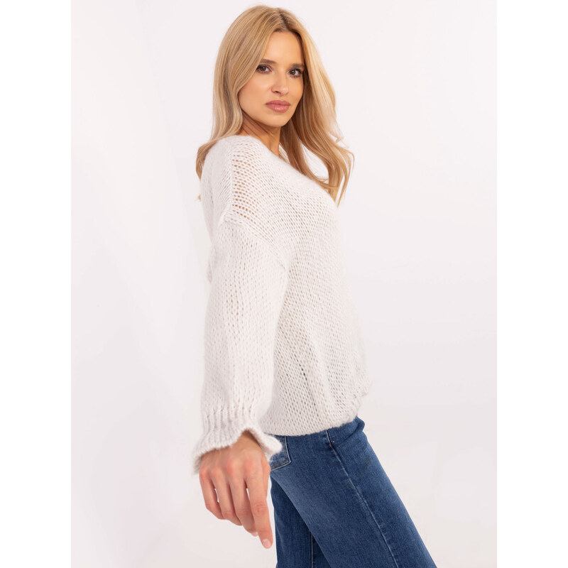 Dámský svetr MI SW model 20973276 Světle šedý / béžový - FPrice