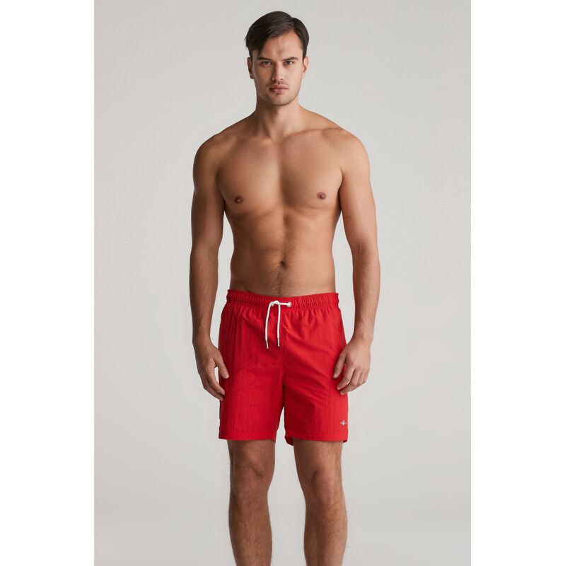 PLAVKY GANT SWIM SHORTS LONG BRIGHT RED