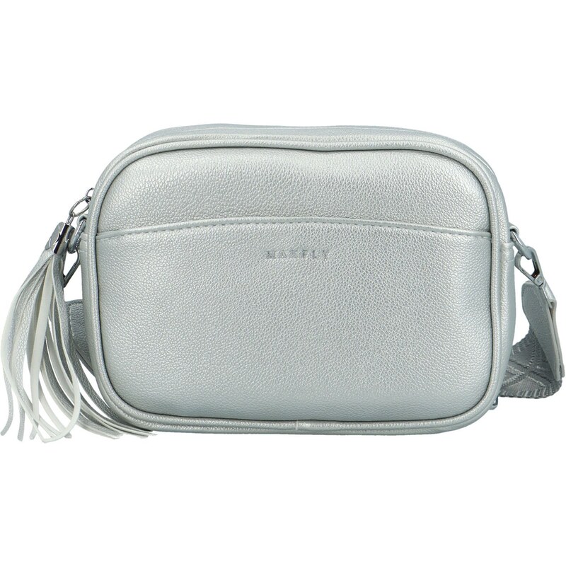 Dámská crossbody kabelka stříbrná - MaxFly Qeuline new stříbrná
